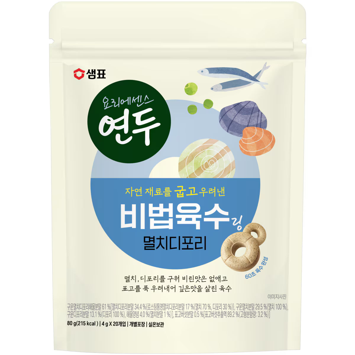 샘표 연두링 비법육수 멸치디포리 4g*20개