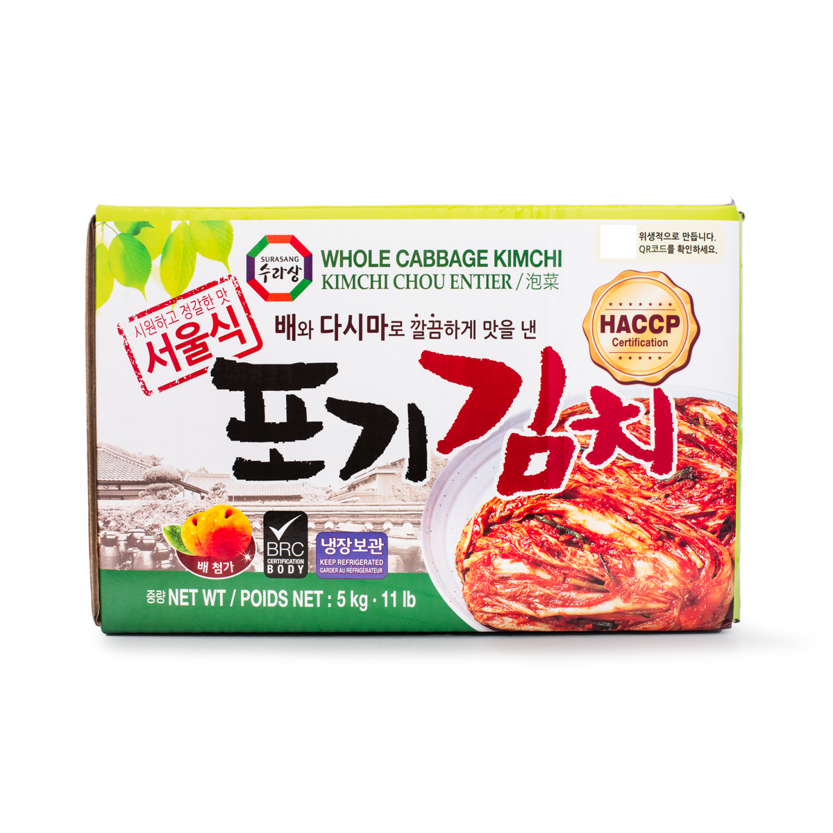 SURASANG Whole cabbage kimchi 서울식 포기김치 5kg
