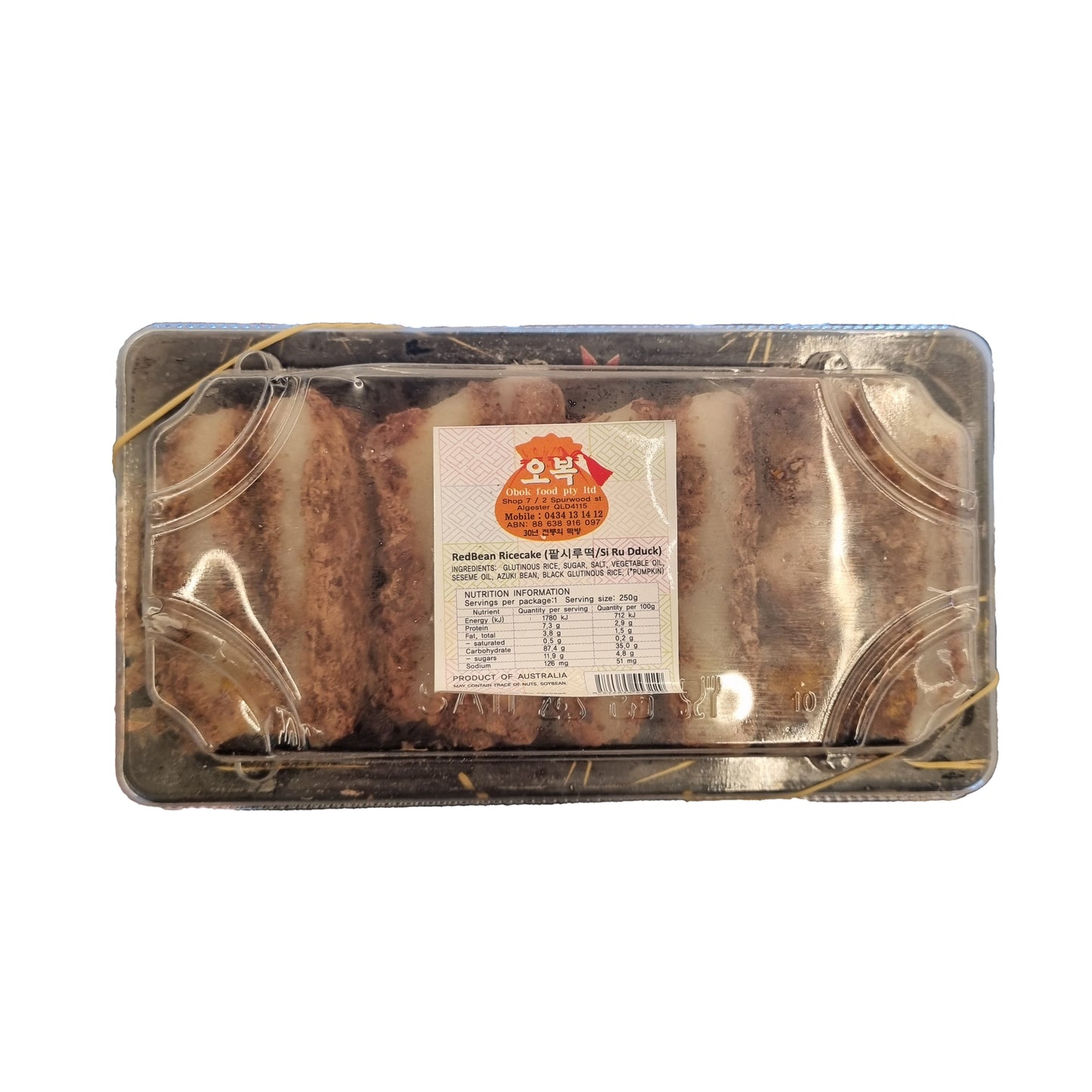 OBOK Redbean ricecake(si ru dduck) 팥시루떡 250g