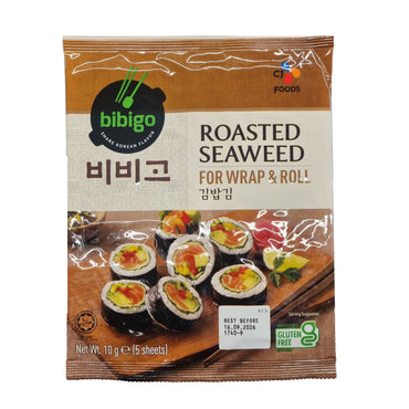 CJ BIBIGO roasted seaweed gimbap 비비고 김밥김 wrap&roll