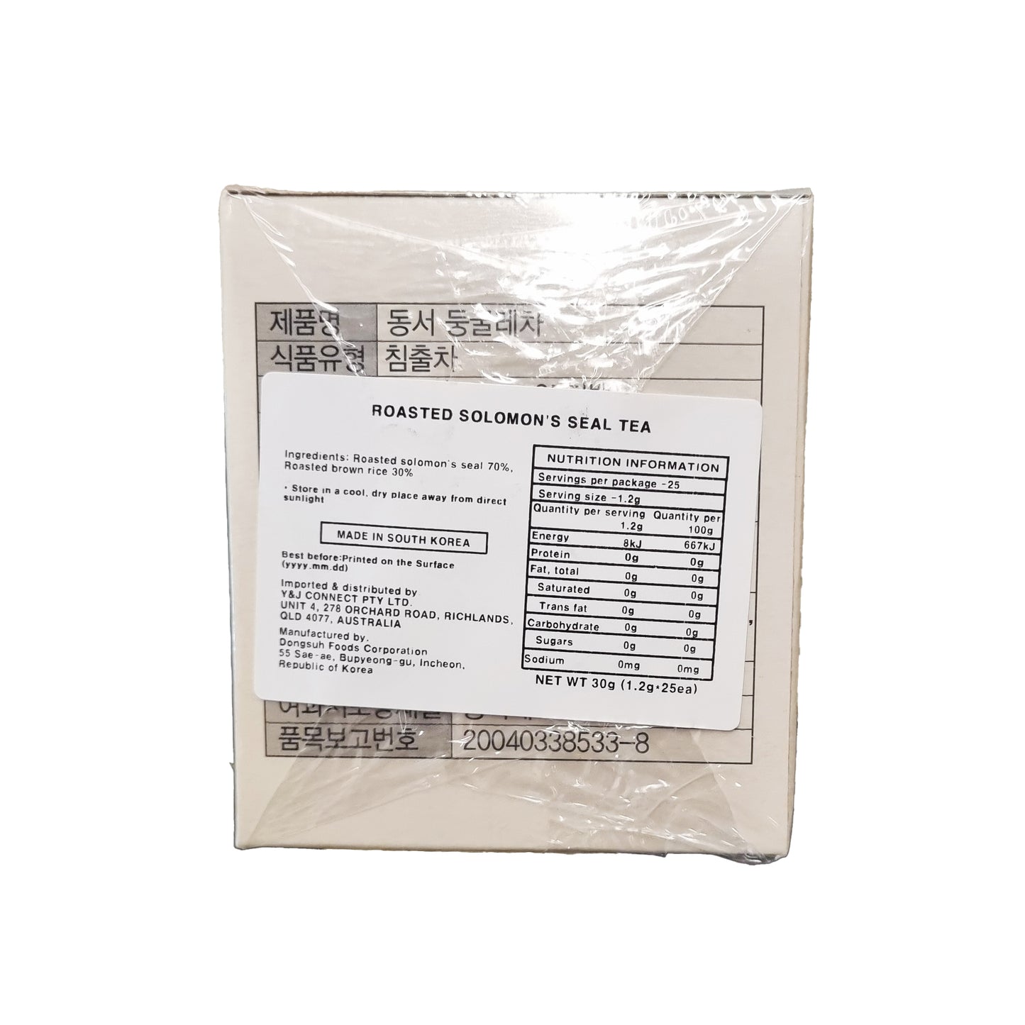 DONGSEO Solomon's seal teabag 둥굴레차 1.2g*25t