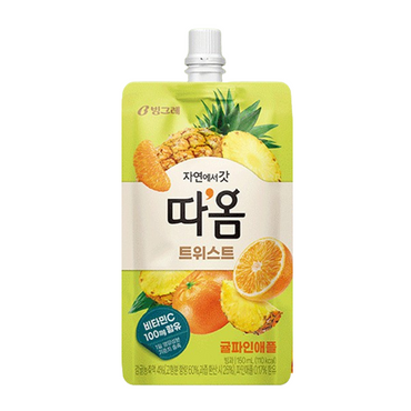 BINGGRAE Ttaom twist strawberry banana 따옴 트위스트 150ml
