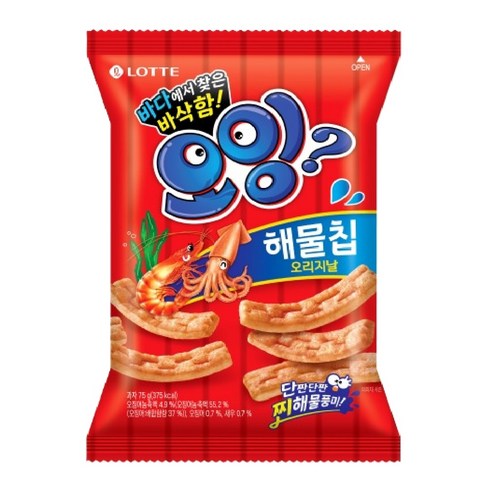 LOTTE O ing squid flavor snack 오잉 75g