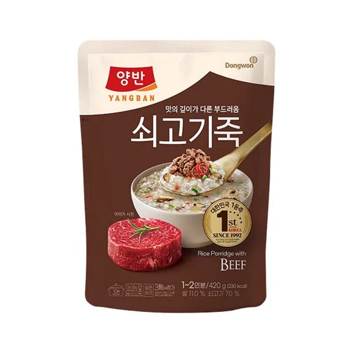 DONGWON Beef poridge pouch 쇠고기죽파우치 420g