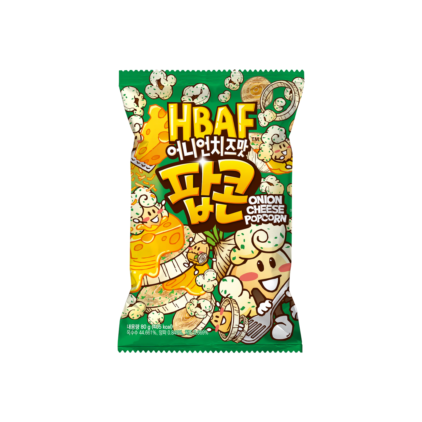 HBAF Onion cheese popcorn 어니언 치즈맛 팝콘 80g