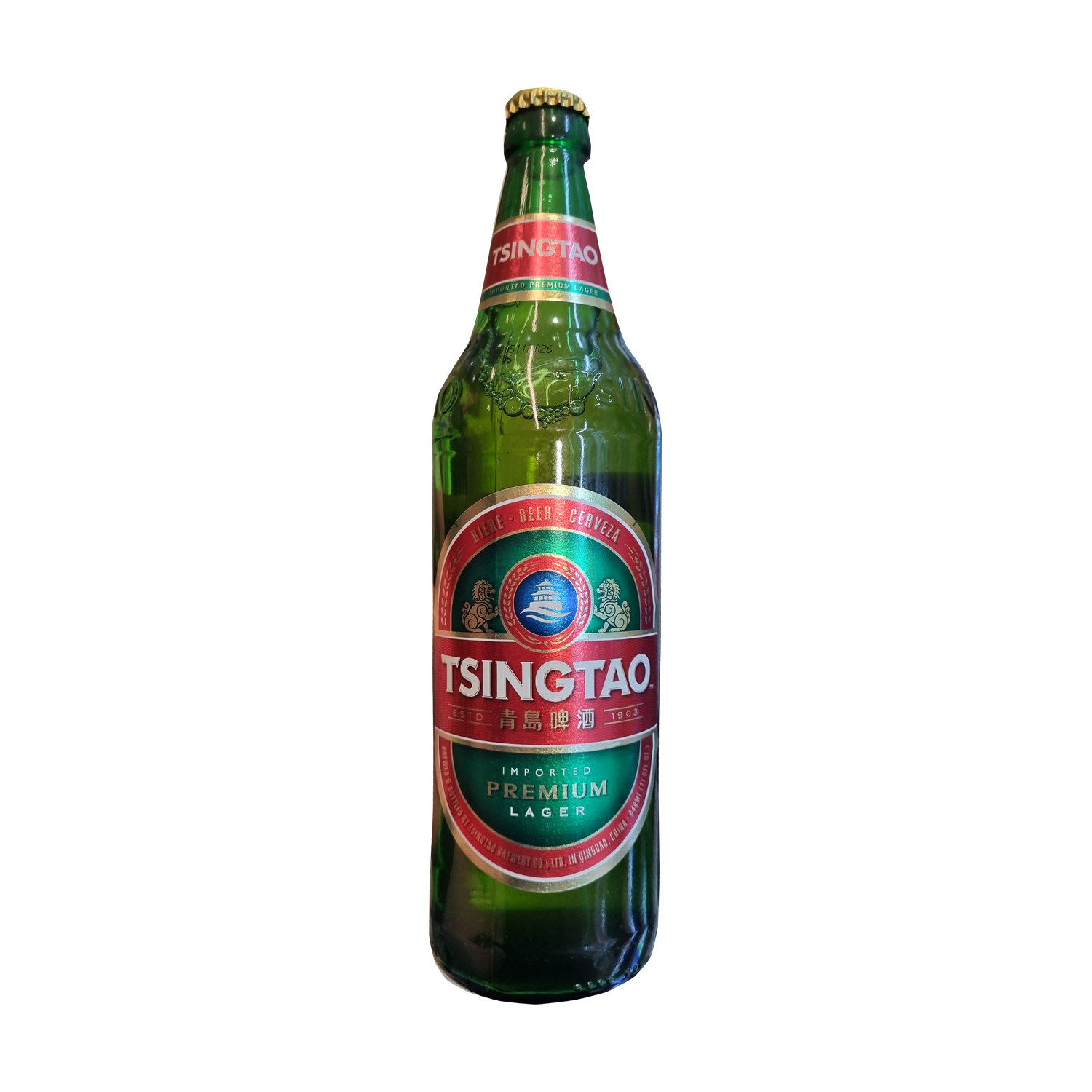 CA Tsingtao Beer Lager Bottle 칭따오 640ml