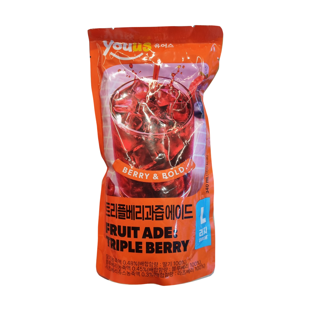 GS25 Youus Fruit Ade Triple Berry YOUUS 트리플베리 과즙에이드 340ml