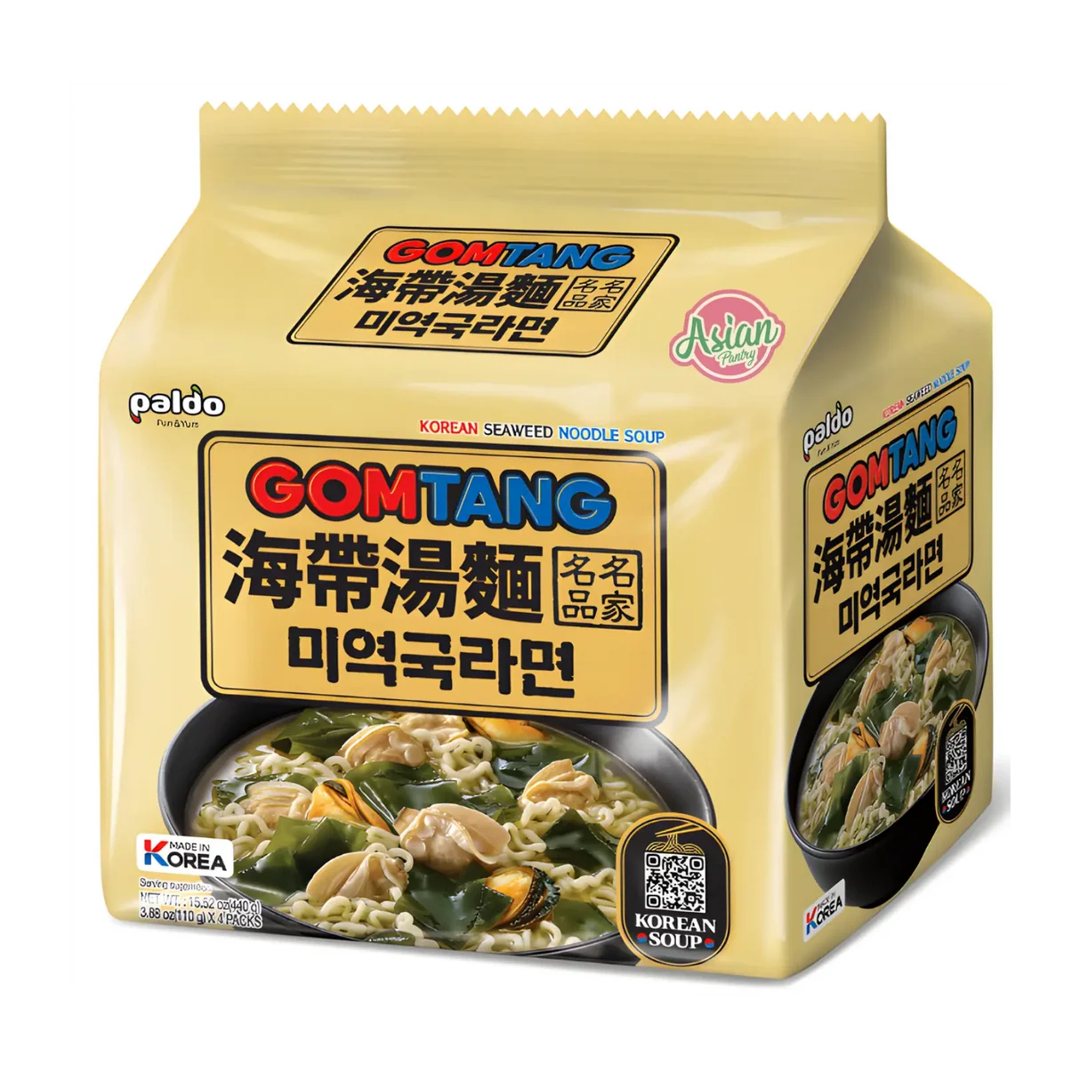PALDO Gomtang seaweed noodle multi 곰탕 미역국라면 멀티팩 110g*4