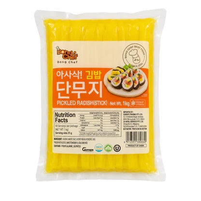 BONGCHEF Pickled radish for kimbab 김밥용 단무지 1kg
