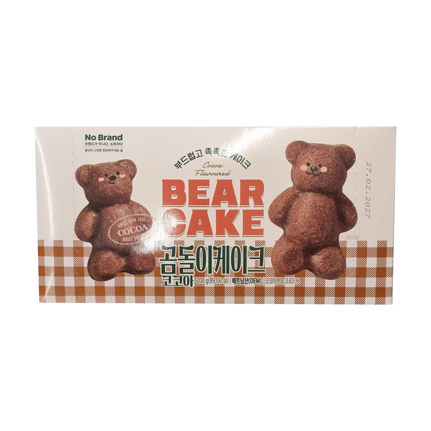 NOBRAND Bear Cake Cocoa 곰돌이 케이크 코코아 200g