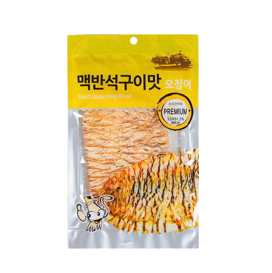 JINJUFOOD Stone plate grilled squid 맥반석구이맛 오징어 30g