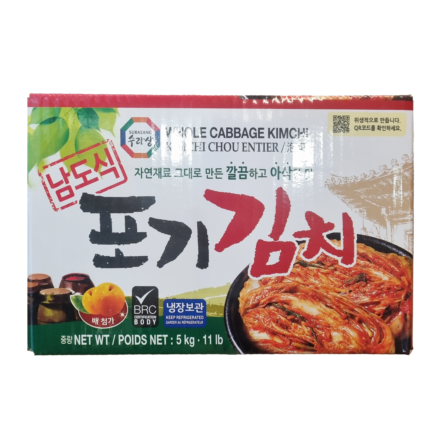 SURASANG Whole cabbage kimchi 남도식 포기김치 5kg