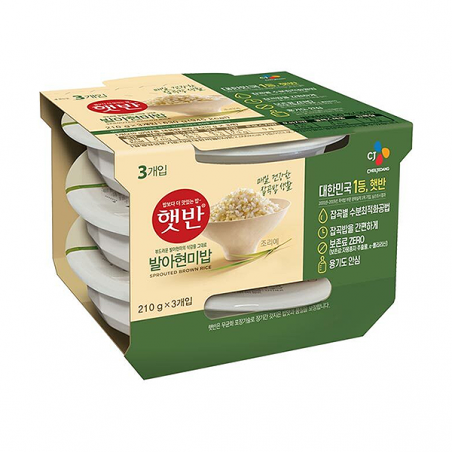 CJ Hetbahn cooked budding brown rice Bundle 햇반 발아 현미밥 210g*3
