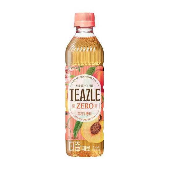 WOONGJIN Peach oolong tea zero 티즐 제로 피치 우롱티 500ml