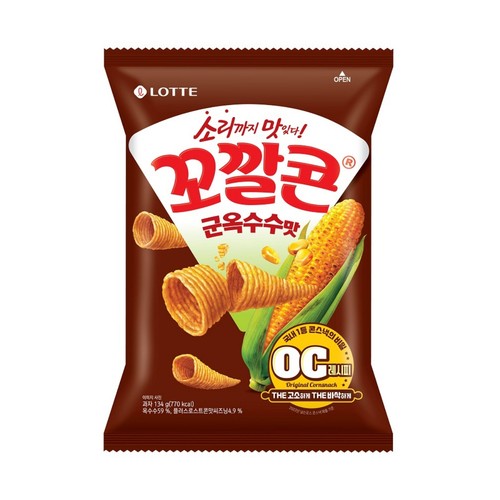 LOTTE Peaked hood corn snack roasted corn 꼬깔콘 군옥수수 134g