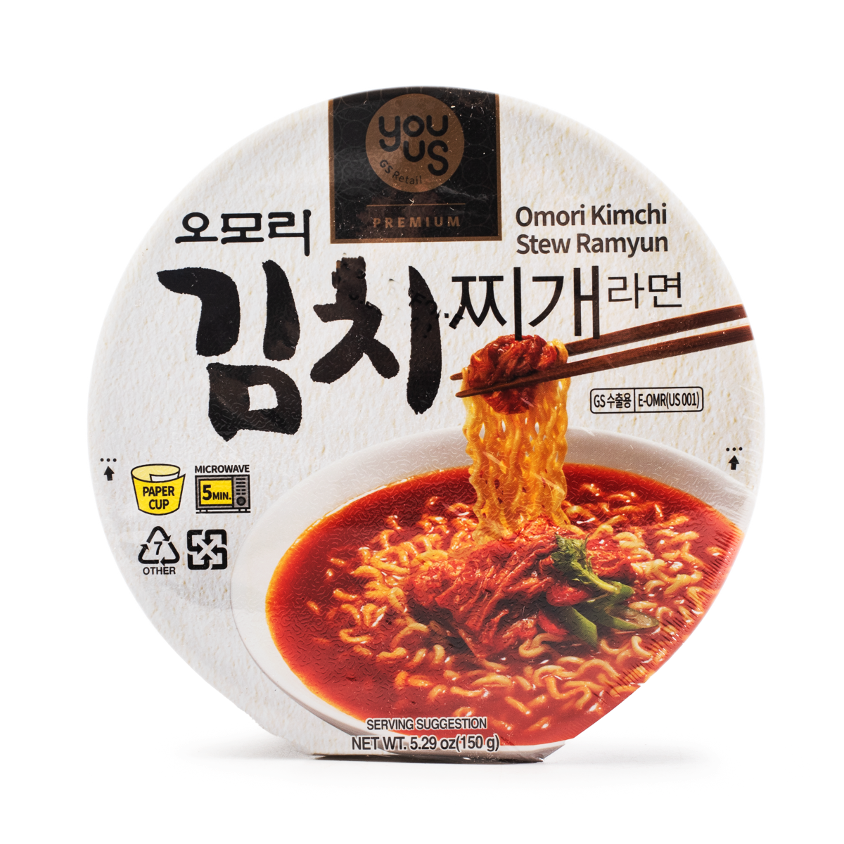 GS25 Omori kimchi jjigae noodle cup 오모리 김치찌개 용기면 150g