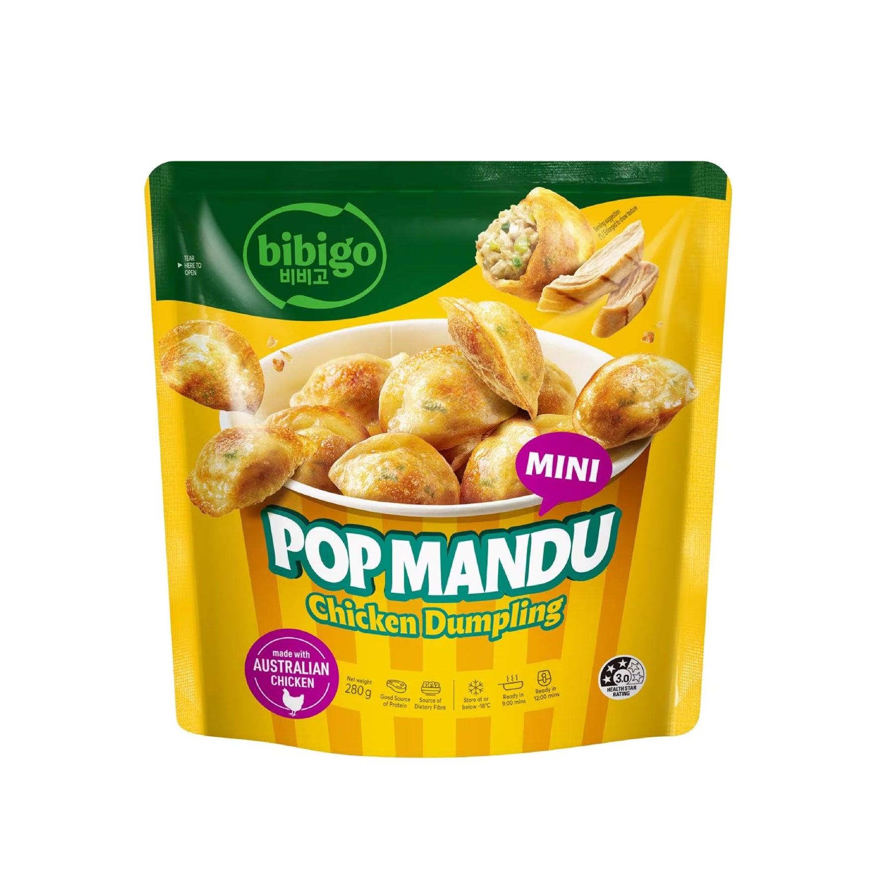 BIBIGO Mini mandu chicken 미니팝 만두 치킨맛 280g