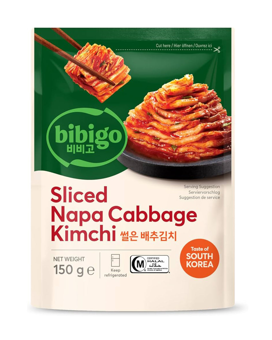 BIBIGO Sliced Napa Cabbage Kimchi 썰은배추김치(맛김치) 150g