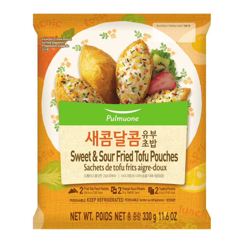 PULMUONE Sweet&sour fried  tofu pouches 새콤달콤 유부 초밥 330g