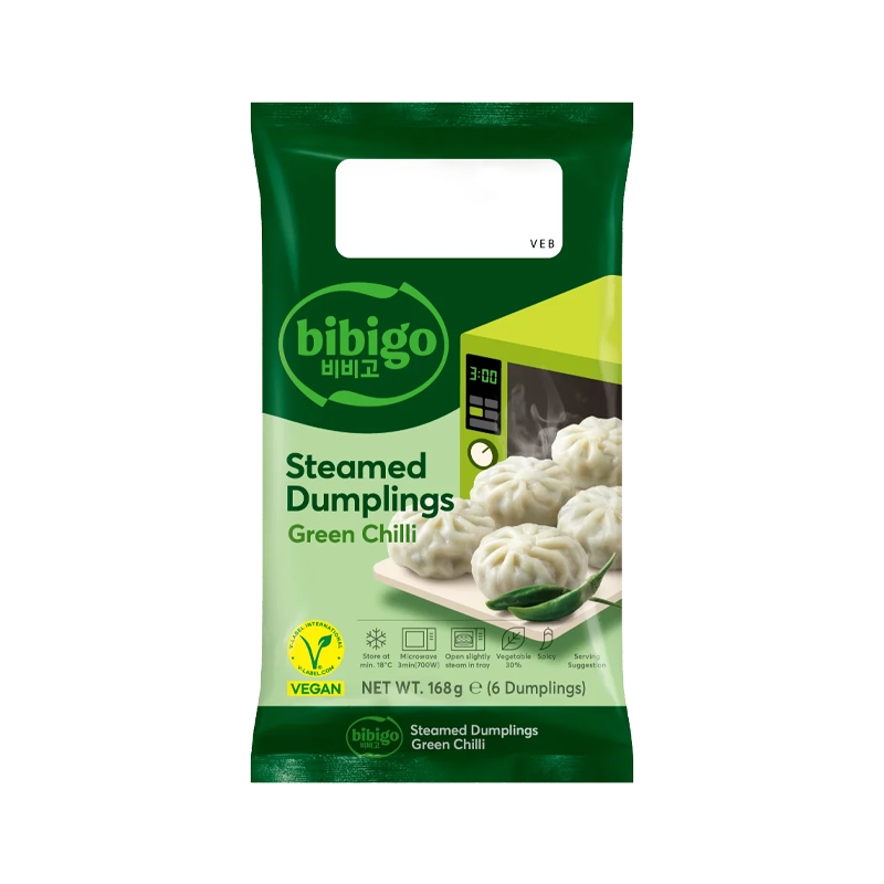 BIBIGO Steamed mandu green chili 청양고추 찐만두 168g