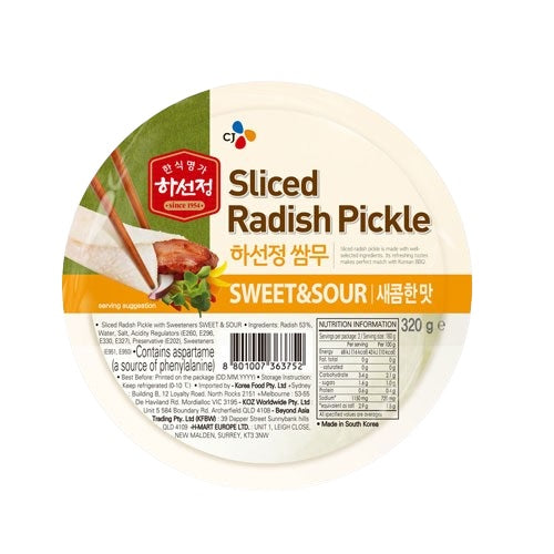CJ Pickled sliced radish 하선정 쌈무 새콤한맛 320g