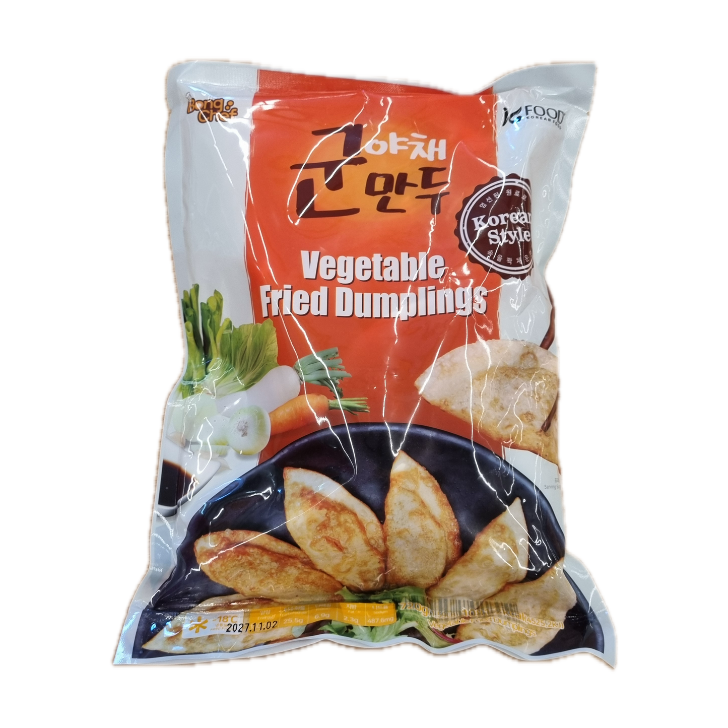 BONGCHEF Vegetable grilled dumpling 야채 군만두 반달 720g