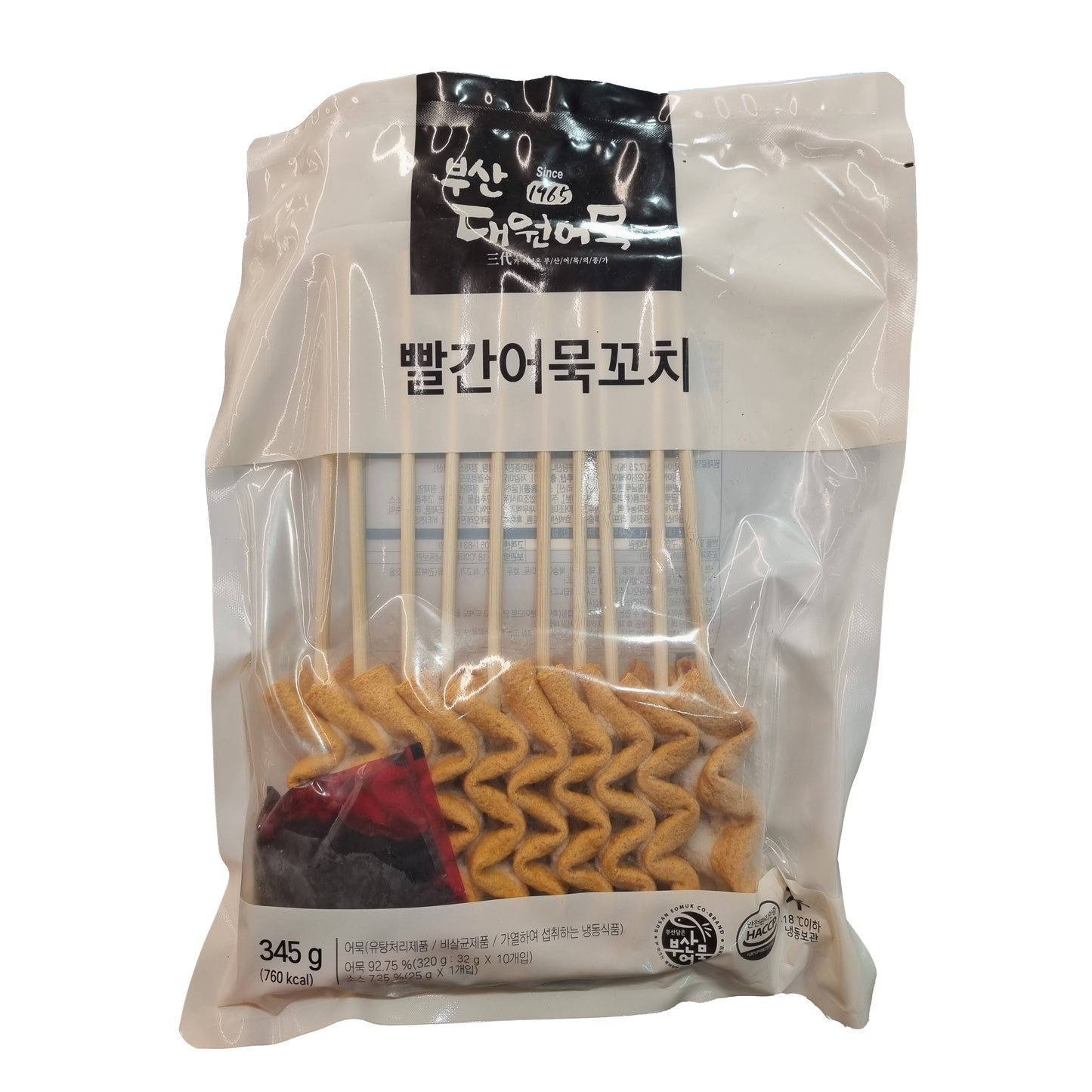 DELIM Fried fish cake skewer hot pepper 빨간 오뎅꼬치 409g