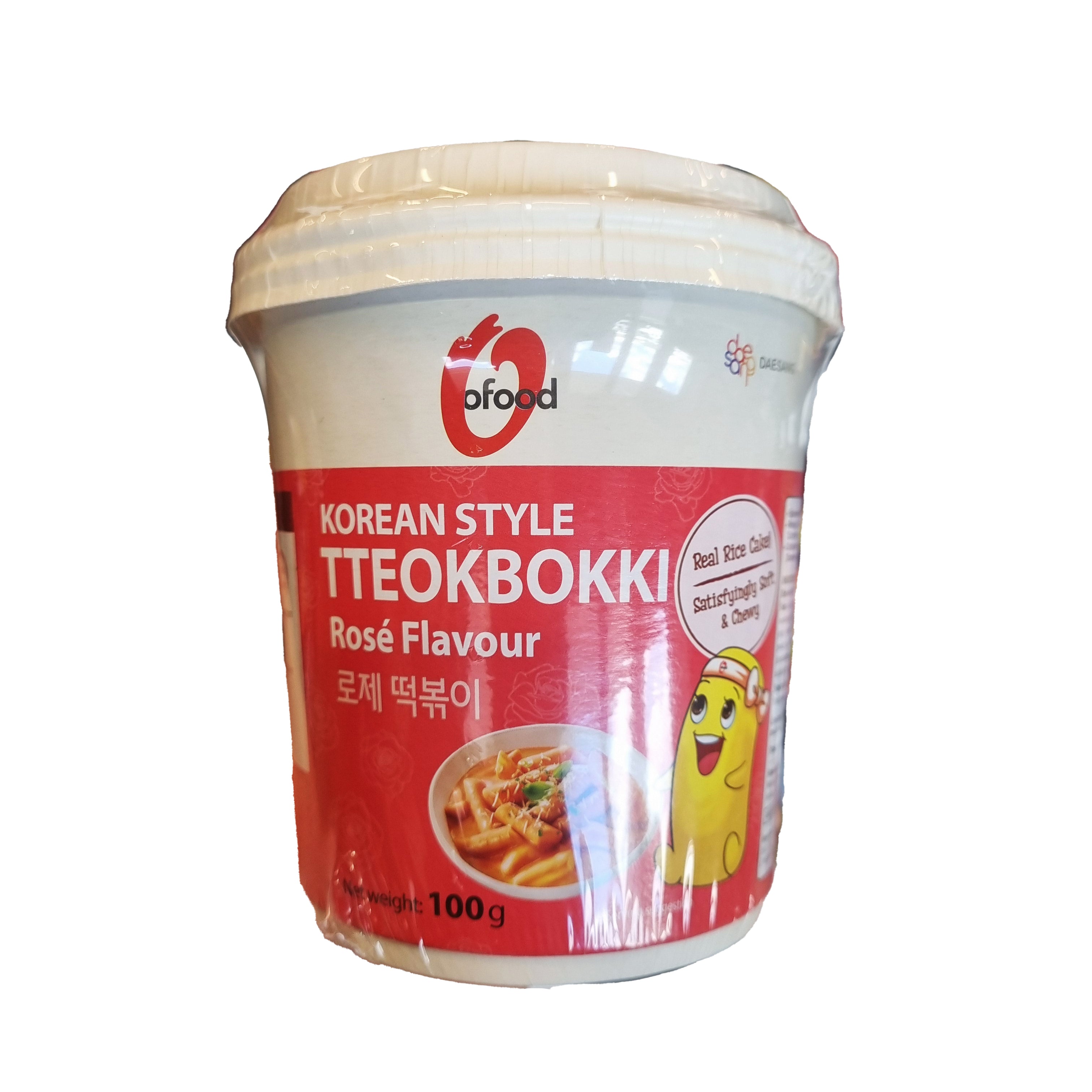 CJ O'food Tteokbokki cup rose 오푸드 컵 떡볶이 로제맛 105g