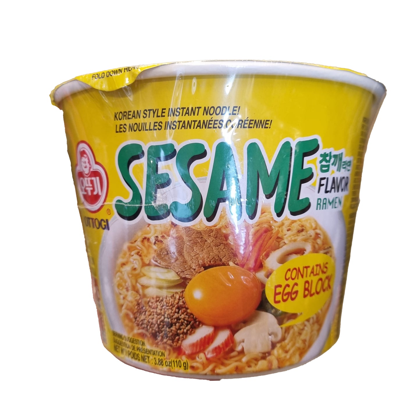 OTTOGI Sesame ramen big bowl 참깨라면 큰컵 110g