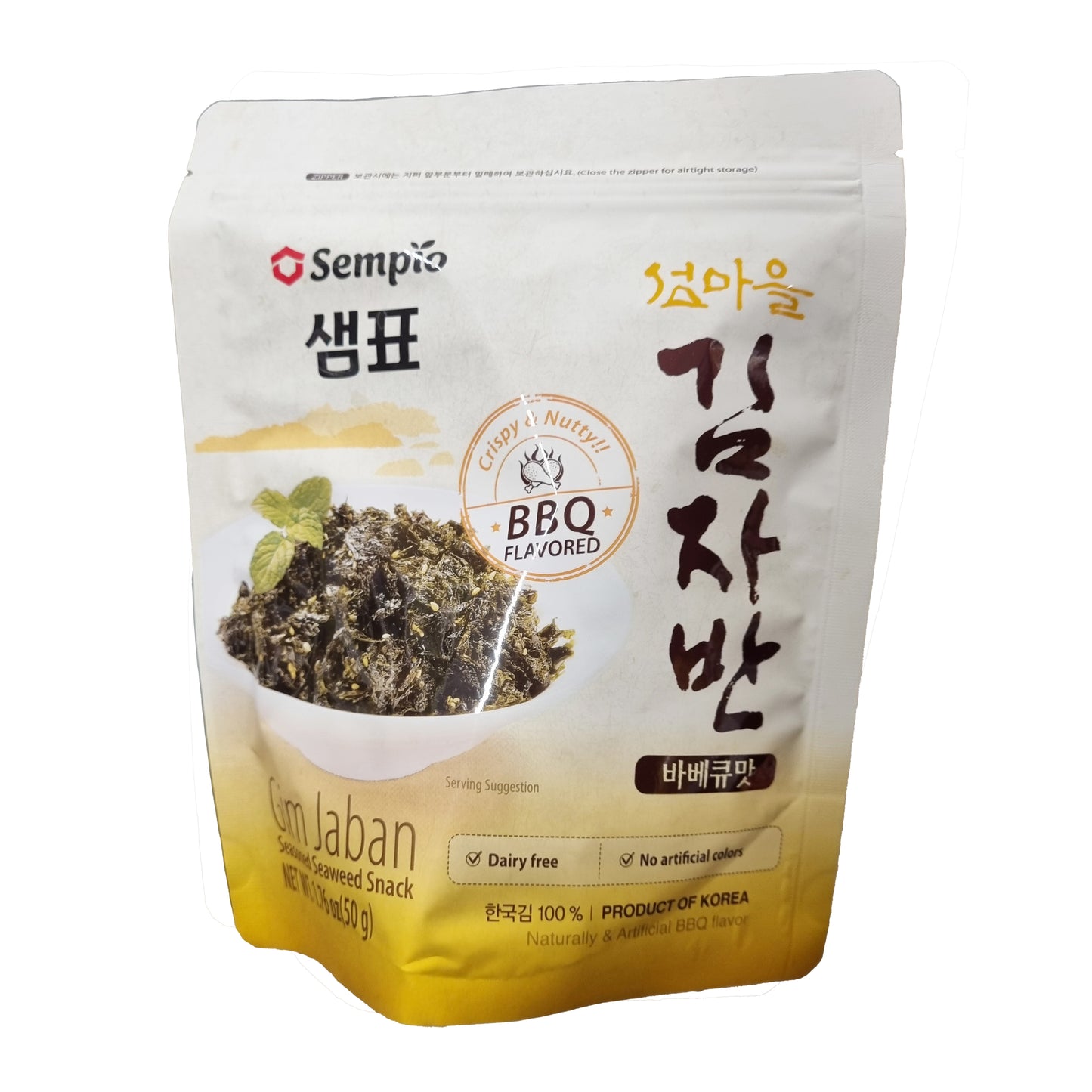 SEMPIO Roasted&seasoned laver snack BBQ 섬마을 김자반 BBQ 50g