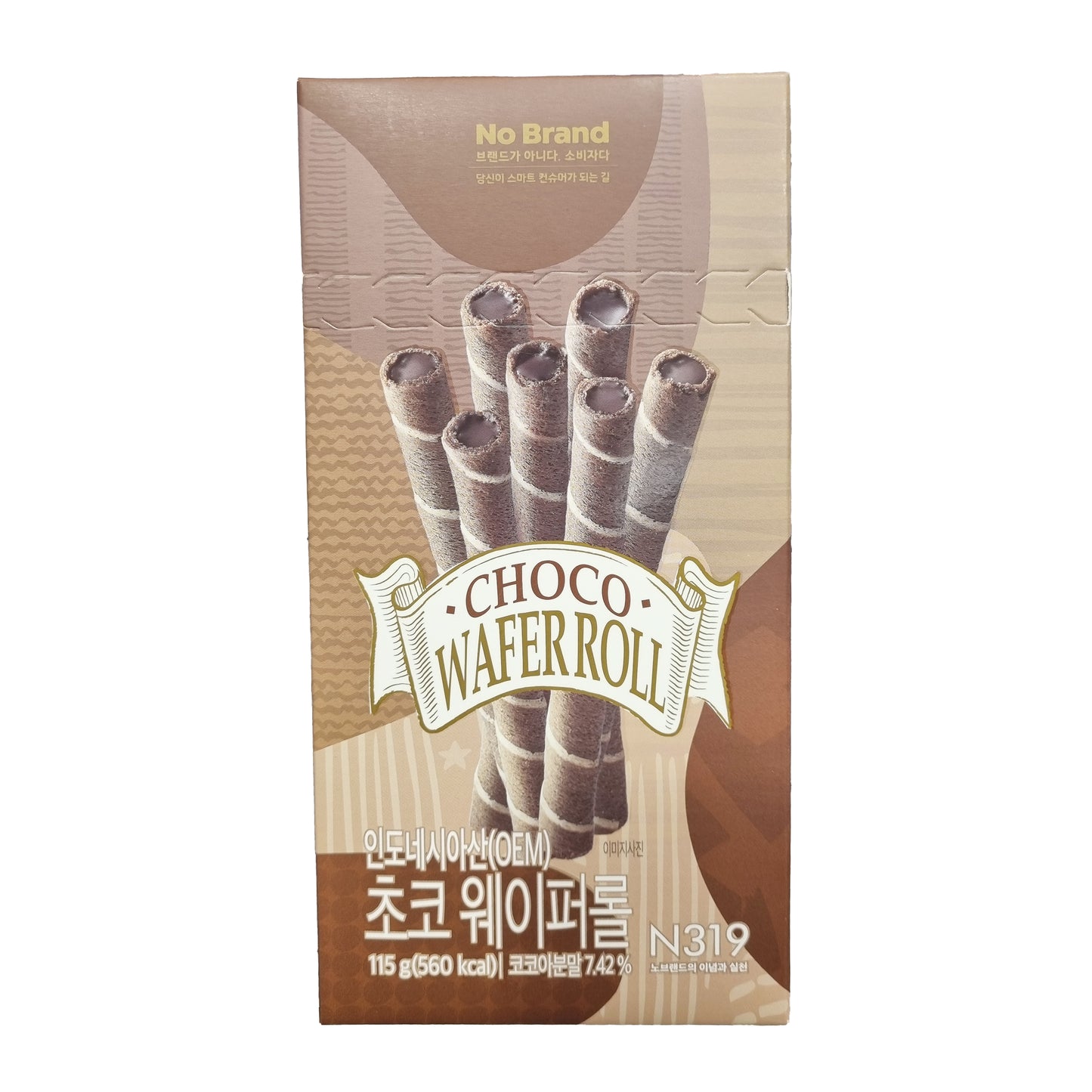 NOBRAND Choco wafer roll 초코 웨이퍼롤 115g