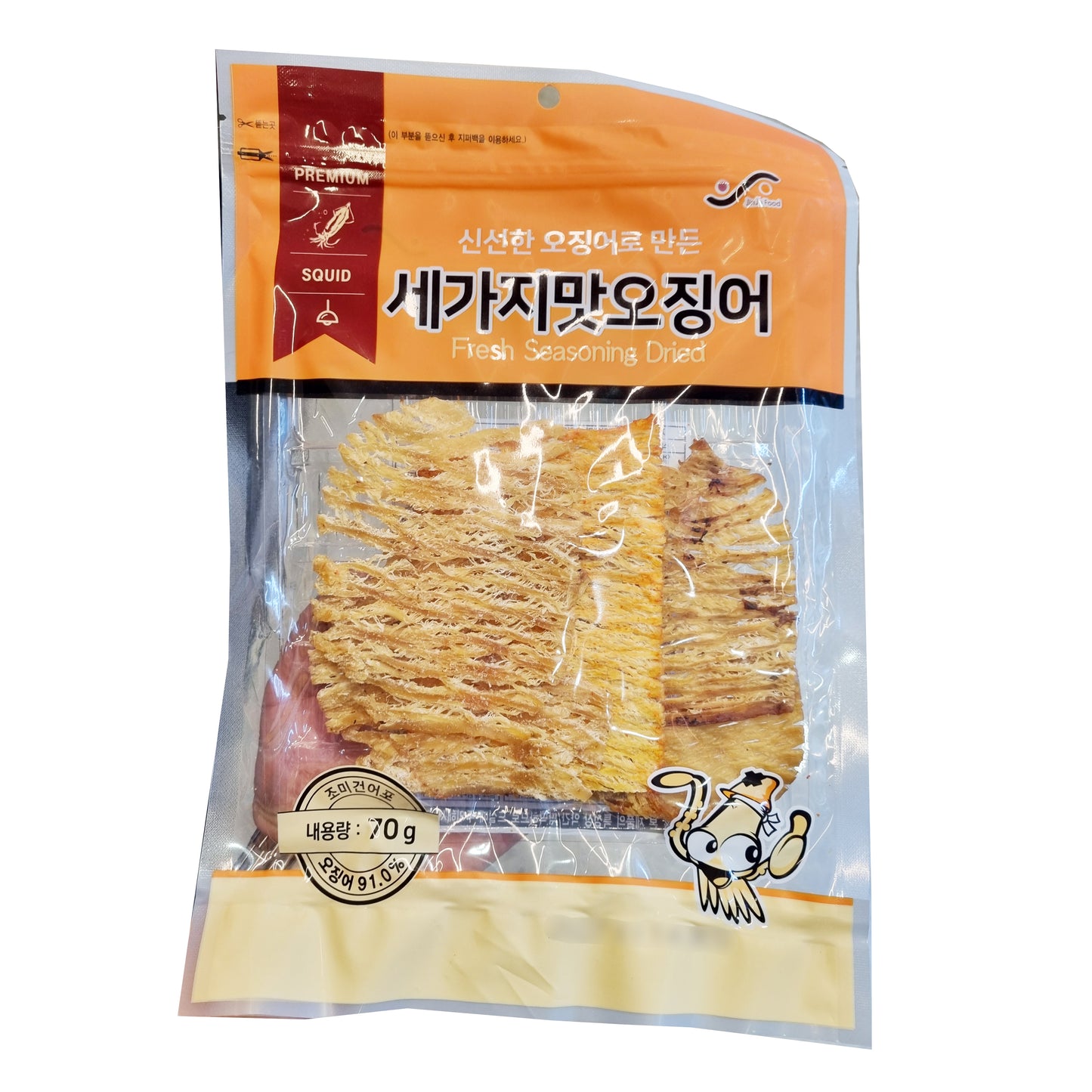 JINJU Dried squid 3 flavors 세가지맛 오징어 70g