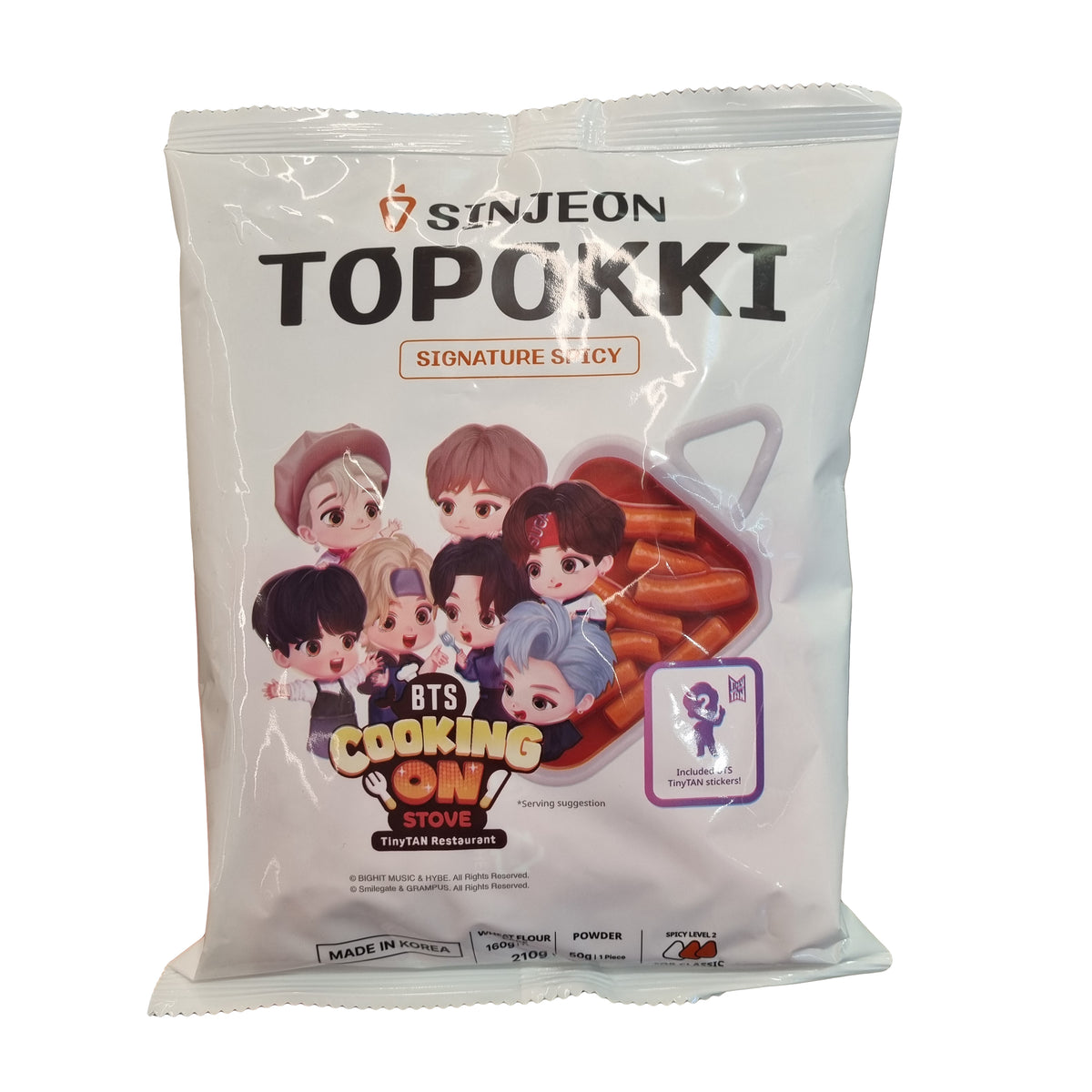 SINJEON Bts Tinytan Edition Topokki Original 신전떡볶이 BTS 오리지널 210g