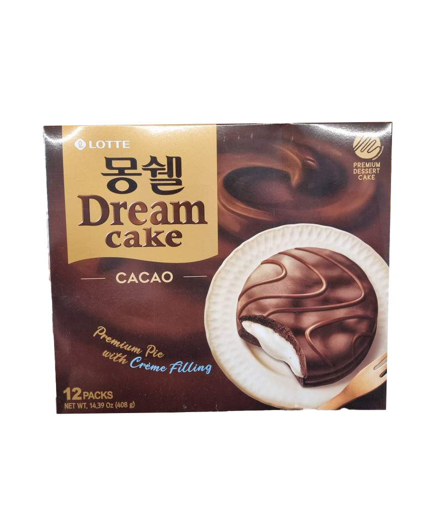 LOTTE Mongshell Cacao Cake 몽쉘 카카오 케이크 12packs
