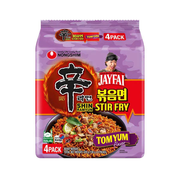 NONGSHIM Shin Ramyun Stir Fry Tomyum Multi 신라면 볶음면 똠얌 멀티 130g*4