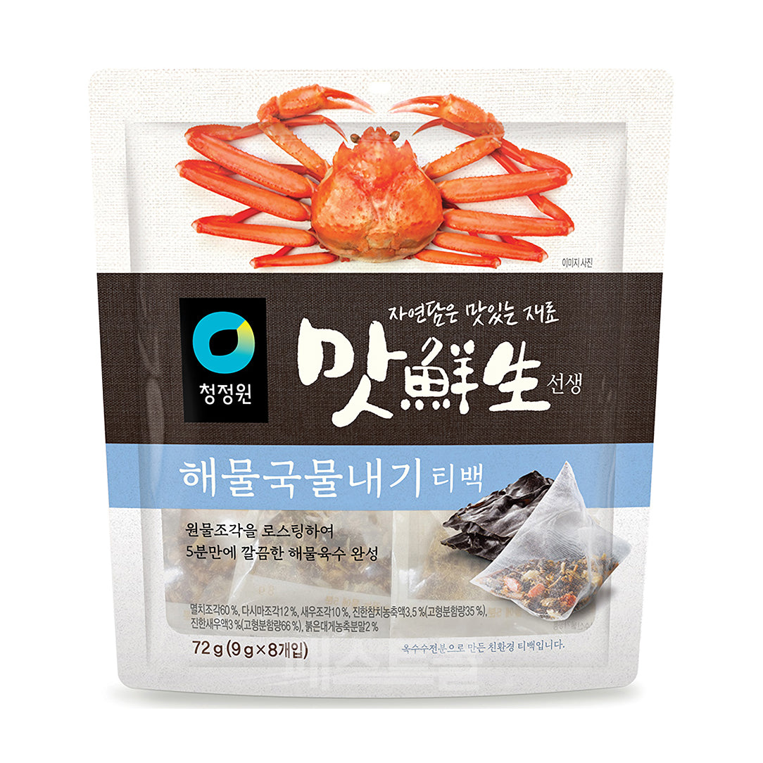 CJ Seafood soup flavour seasoning tea bag 맛선생 해물 국물내기 티백 72g