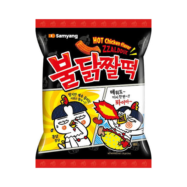 SAMYANG Zzaldduck snack 불닭짤떡 스낵 120g