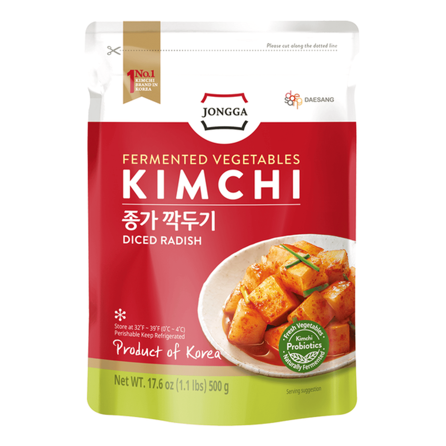 JONGGA Chopped Radish Kimchi 깍두기 500g