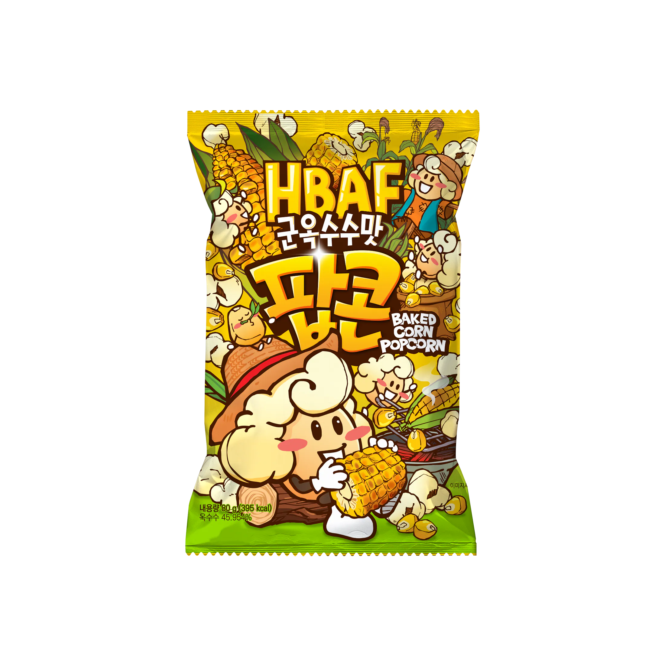 HBAF Baked corn popcorn 군옥수수맛 팝콘 80g