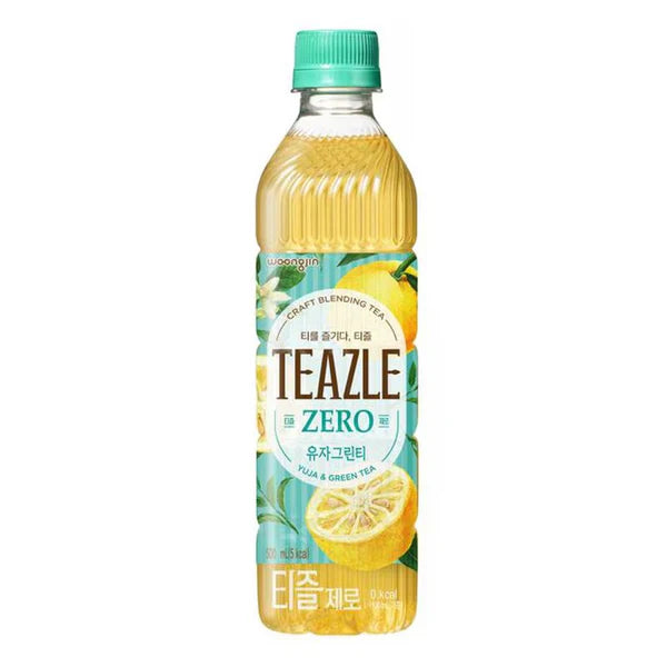 WOONGJIN Yuzu green tea zero 티즐 제로 유자 그린티 500ml